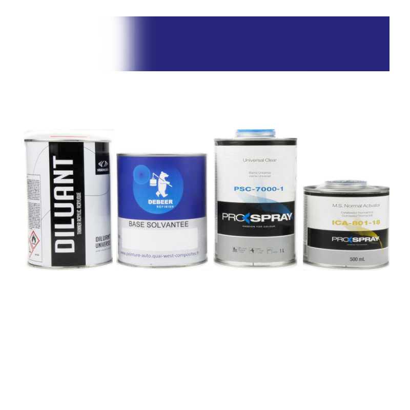 Kit Peinture Véhicules Industriels bi-couches solvantée avec vernis, durcisseur et diluant
