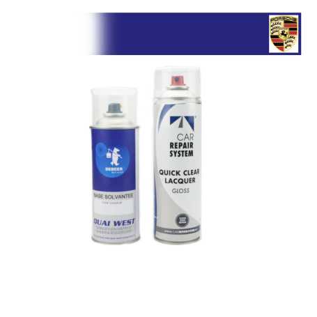 Kit Aérosol Peinture Porsche bi-couches solvantée avec vernis