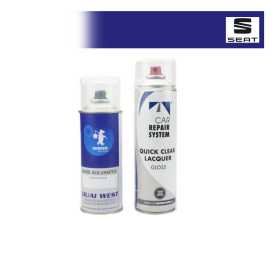 Kit Aérosol Peinture Seat bi-couches solvantée avec vernis