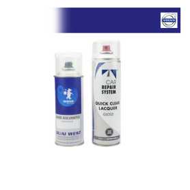 Kit Aérosol Peinture Volvo bi-couches solvantée avec vernis